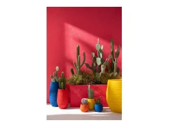 Macetero de cerámica azul 50*44*60 cm