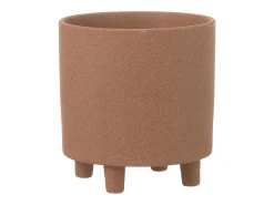 Macetero de cerámica marrón de 20.5x20.5x21 cm