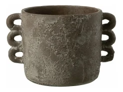 Macetero de cerámica marrón de 22x30x19.5 cm
