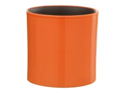 Macetero de cerámica naranja de 14.5x14.5x14.5 cm