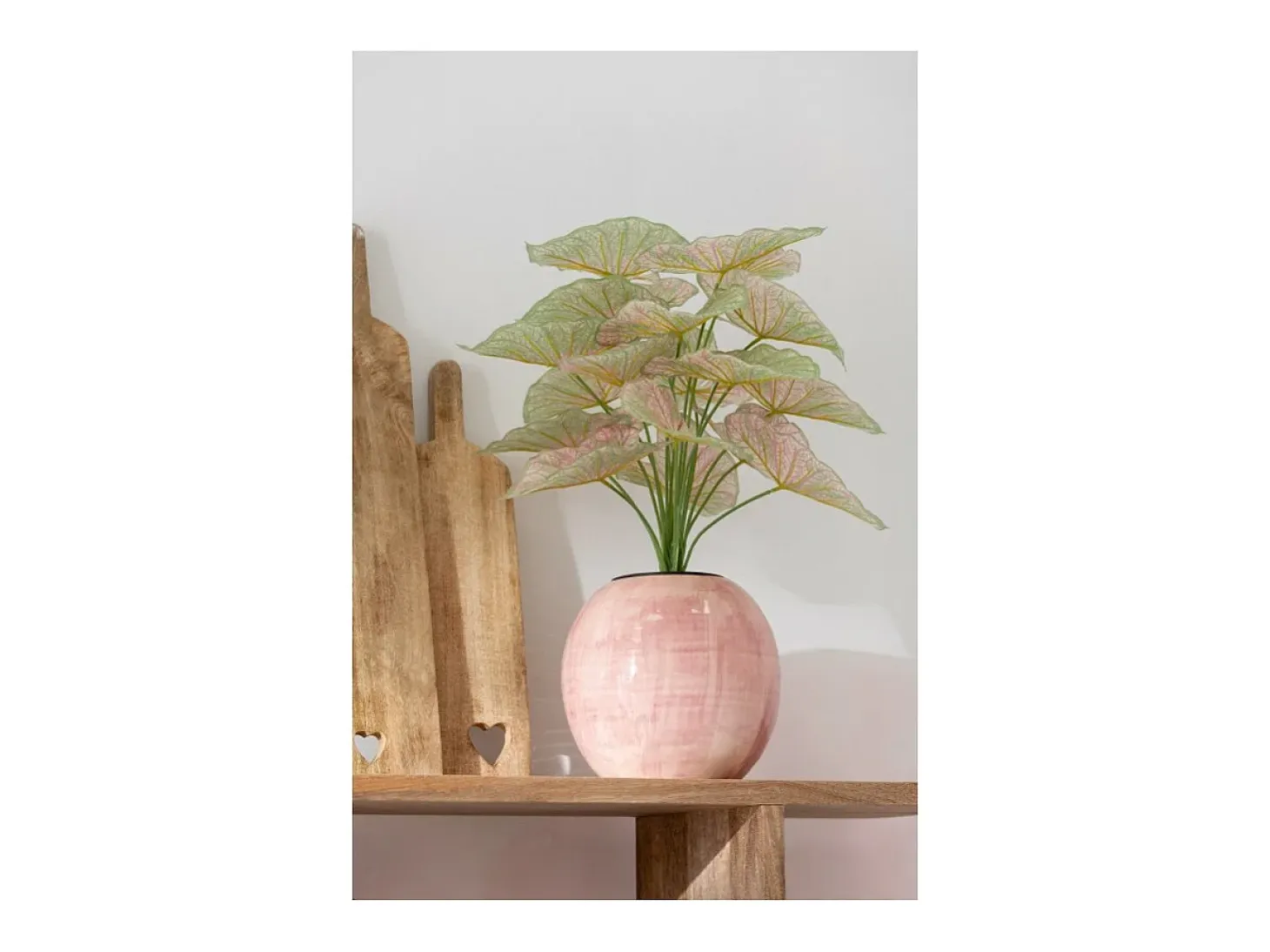 Macetero de cerámica rosa 24*24*21 cm