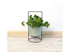 Macetero MOA Vinthera con asa acero verde claro Ø18x39 cm