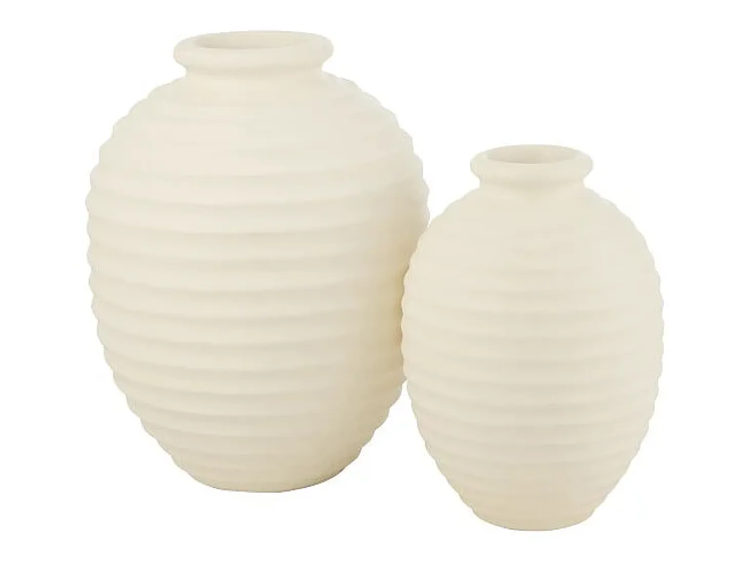 Macetero ovalado de cerámica blanco 50x50x66 cm
