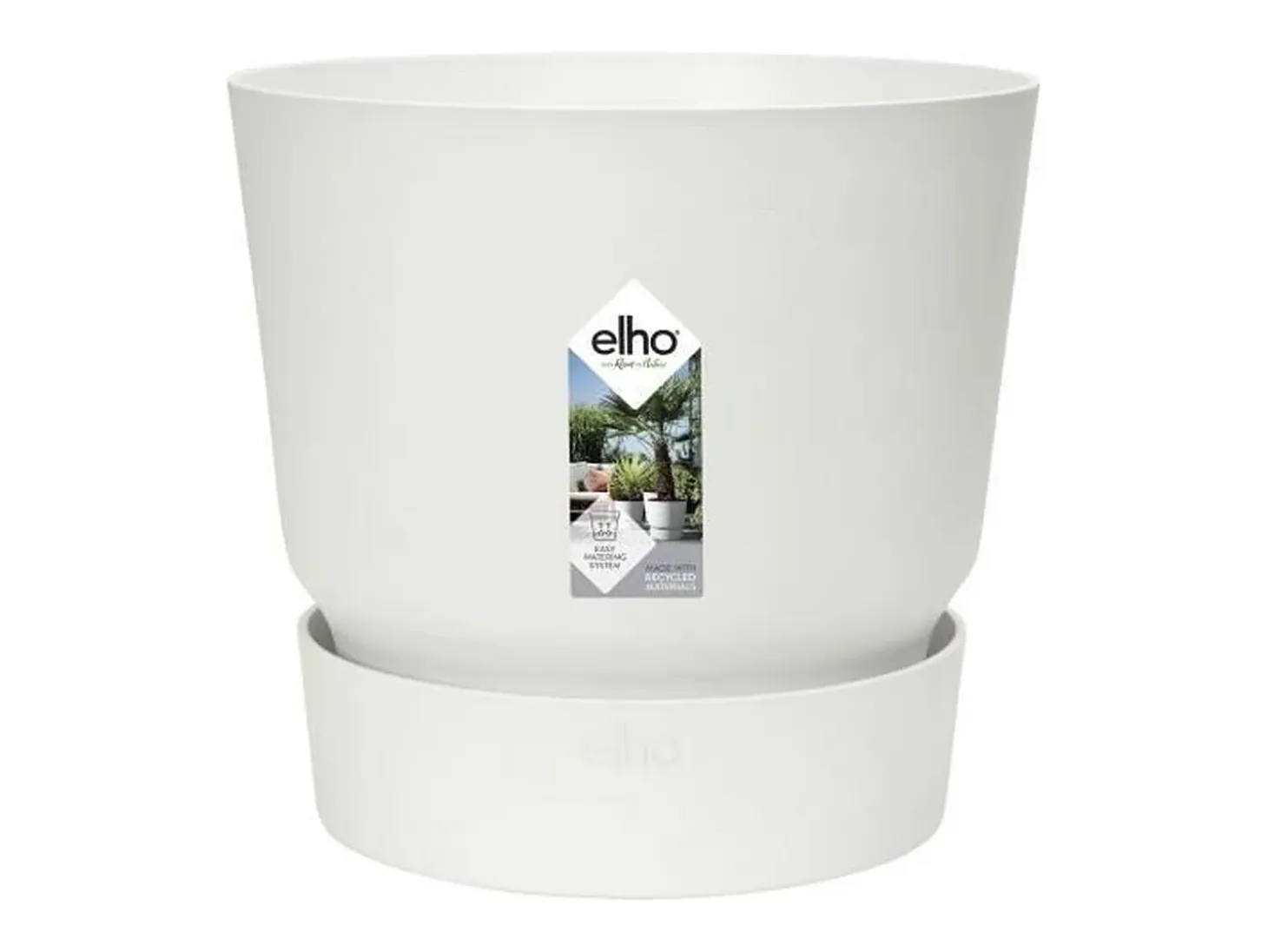 Macetero redondo 30 - Exterior Ø 29,5 x 27,8 cm - Blanco