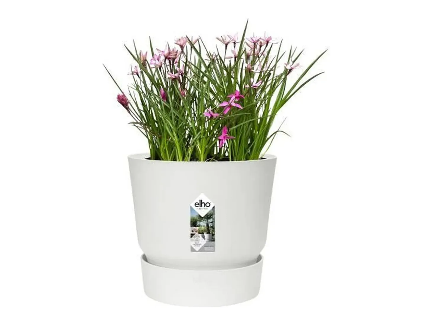 Macetero redondo 30 - Exterior Ø 29,5 x 27,8 cm - Blanco