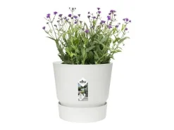 Macetero redondo 30 - Exterior Ø 29,5 x 27,8 cm - Blanco