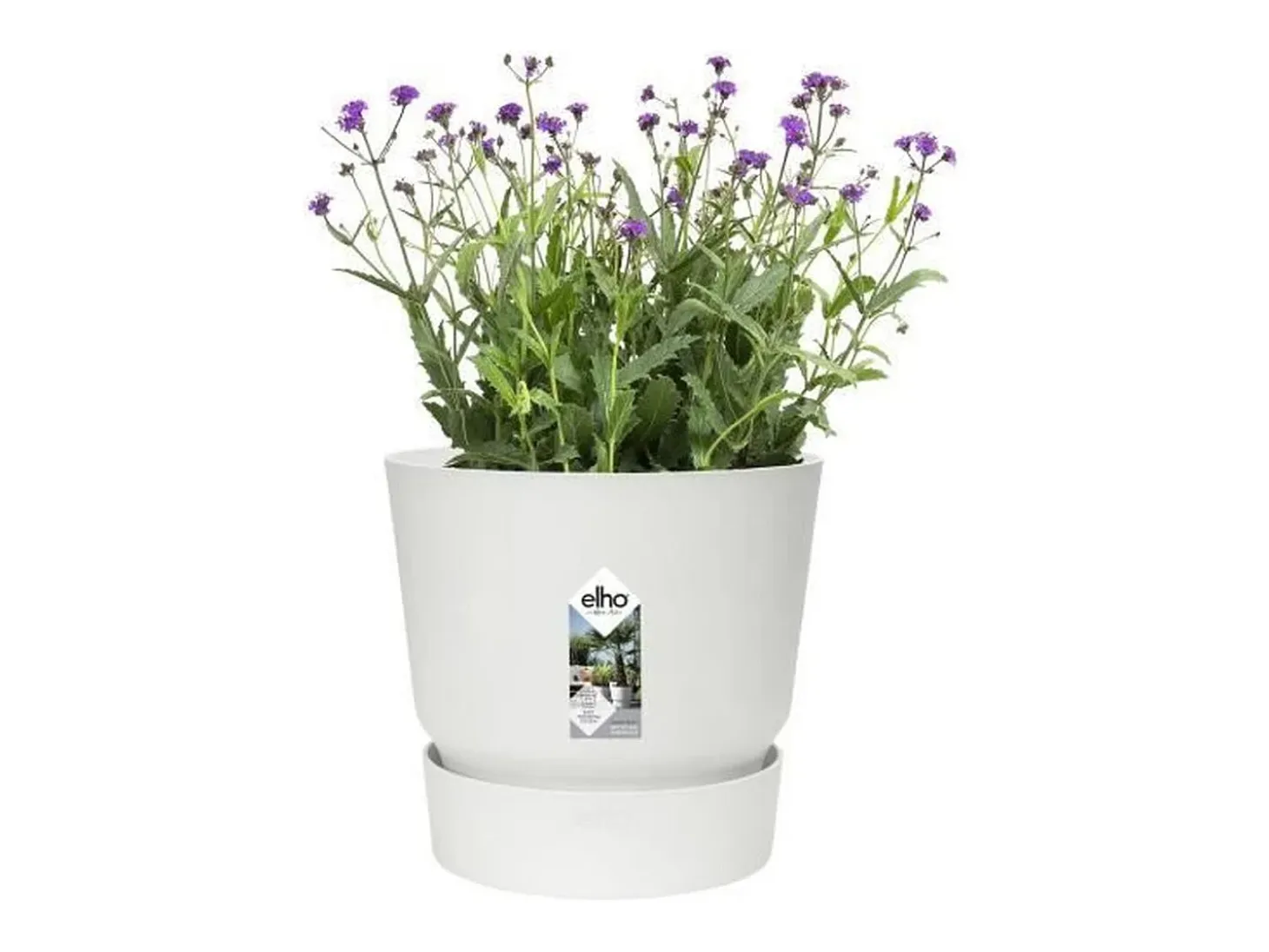 Macetero redondo 30 - Exterior Ø 29,5 x 27,8 cm - Blanco