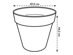Macetero Redondo de Plástico Loft Urban Blanco Ø 50 x 44 cm 48 l