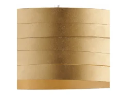 Mambo - Lámpara de suspensión en hierro lacado blanco con decoración. Oro antiguo y cables de acero regulables 3 luces 120 - Ø45 - BL157-3-ORO