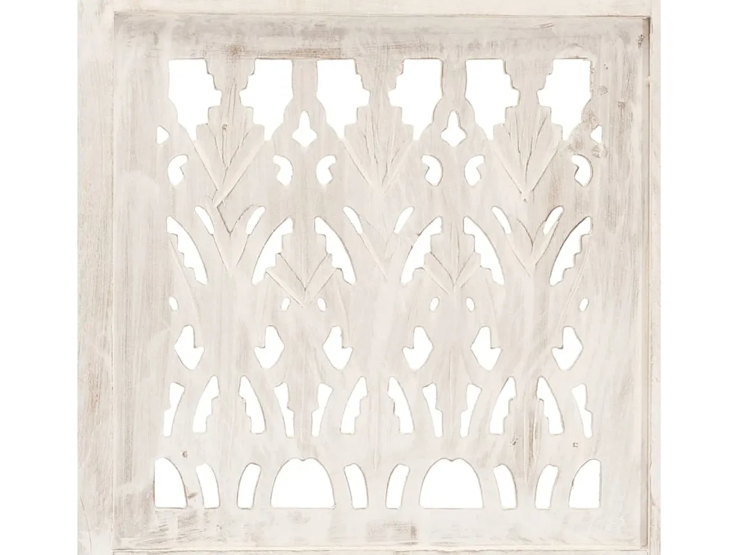 Mampara divisoria 5 paneles Blanco 200x165 cm Madera de mango