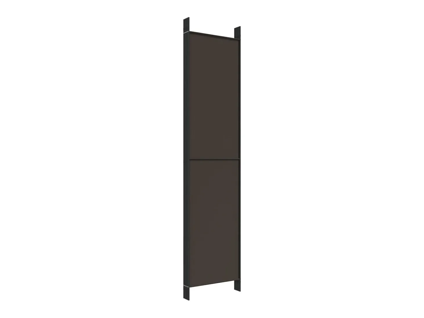 Mampara divisoria 6 paneles Marrón 300x220 cm Tela