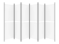 Mampara divisoria 6 paneles Tela Blanca 300x180 cm