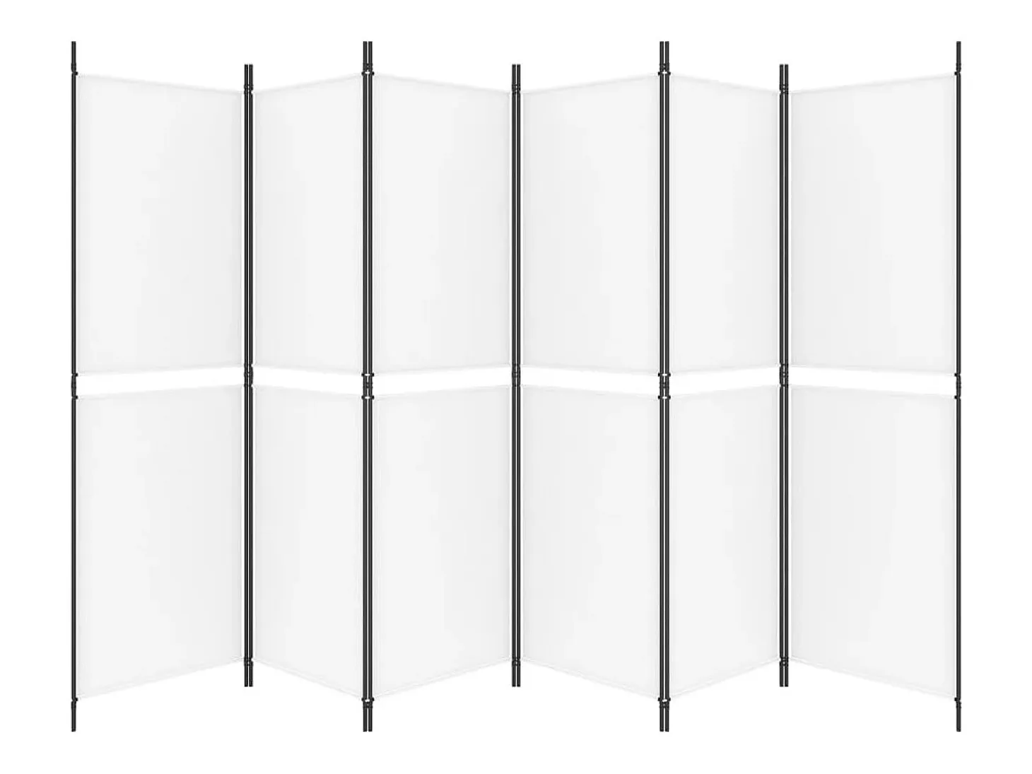 Mampara divisoria 6 paneles Tela Blanca 300x180 cm