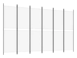 Mampara divisoria 6 paneles Tela Blanca 300x180 cm