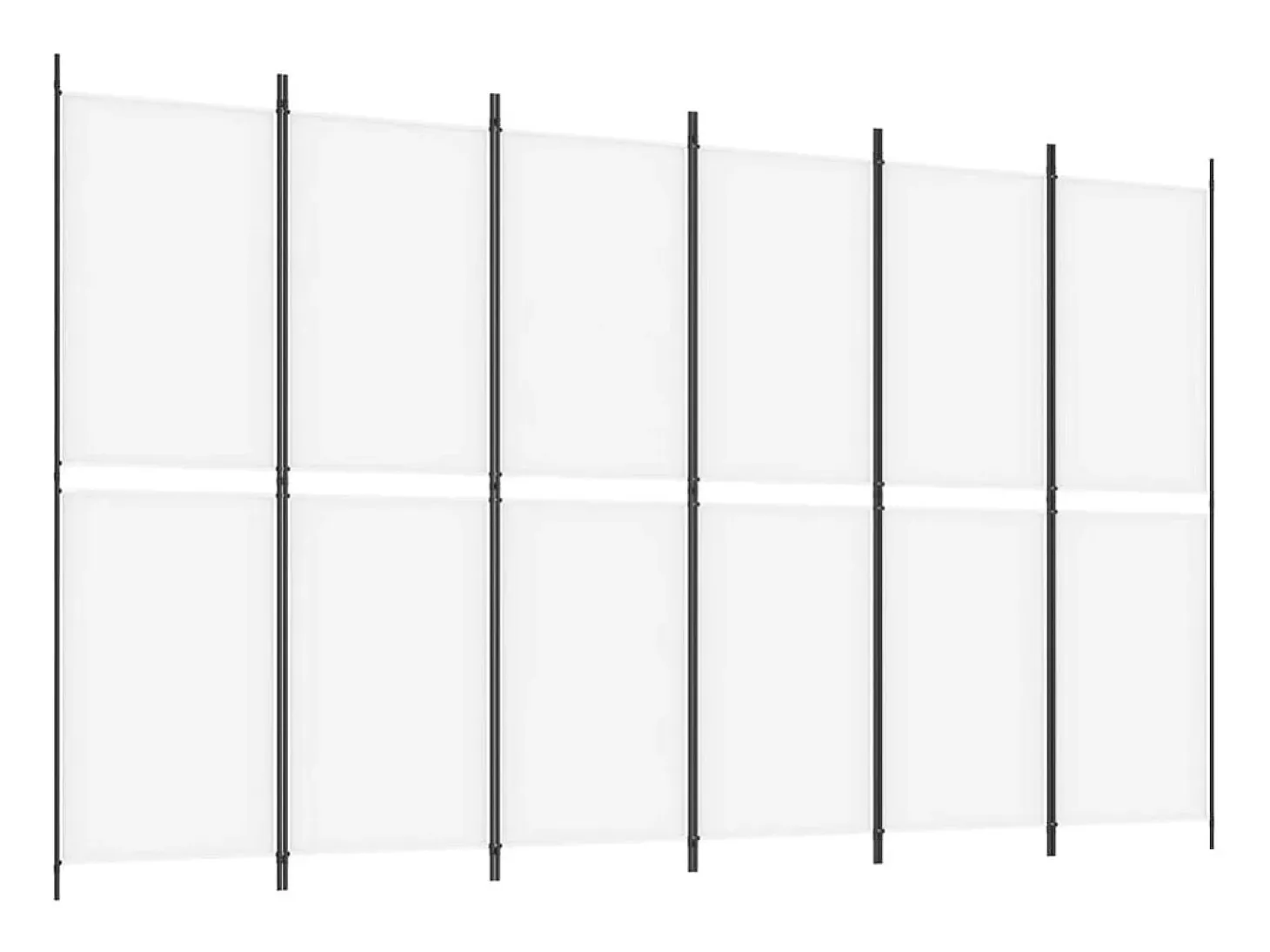 Mampara divisoria 6 paneles Tela Blanca 300x180 cm