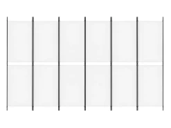 Mampara divisoria 6 paneles Tela Blanca 300x180 cm
