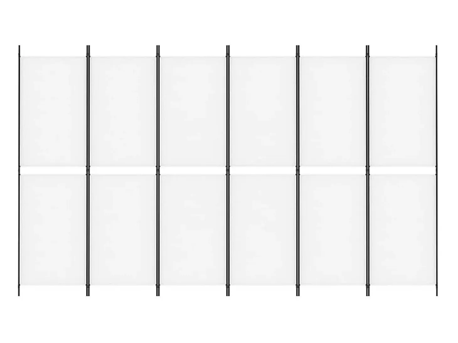 Mampara divisoria 6 paneles Tela Blanca 300x180 cm