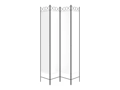 Mampara divisoria de 4 paneles Tela Blanca 160x220 cm