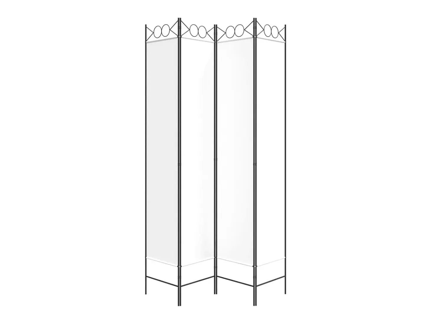 Mampara divisoria de 4 paneles Tela Blanca 160x220 cm