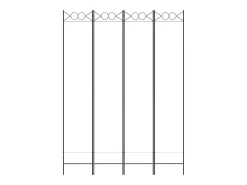 Mampara divisoria de 4 paneles Tela Blanca 160x220 cm
