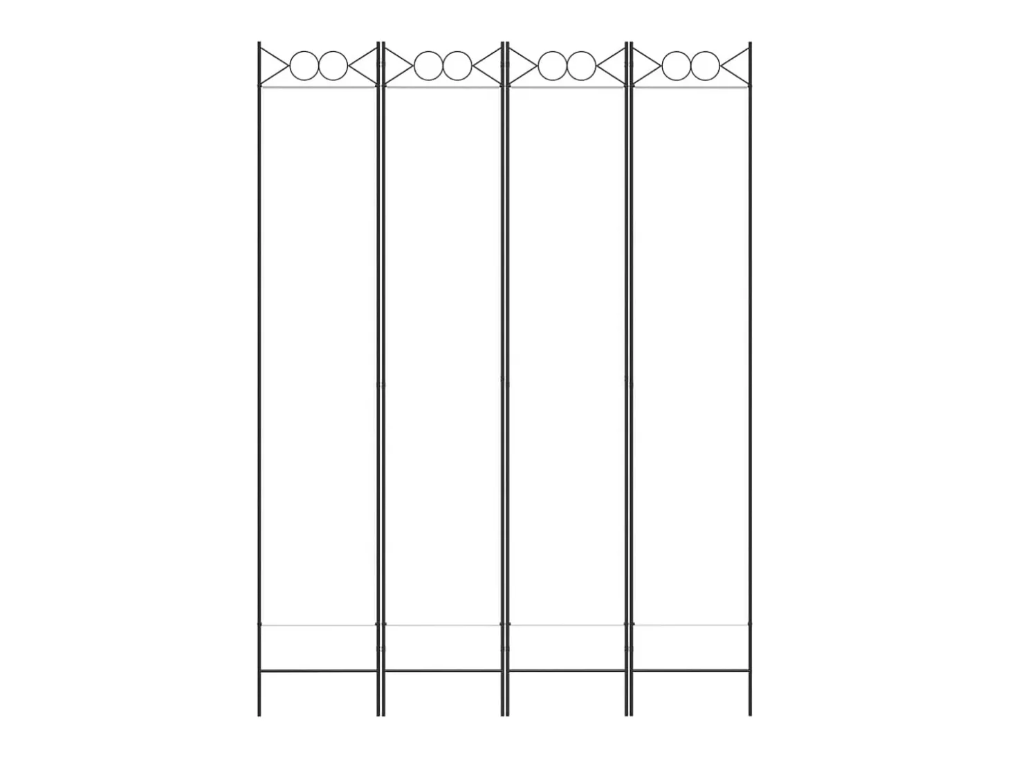Mampara divisoria de 4 paneles Tela Blanca 160x220 cm