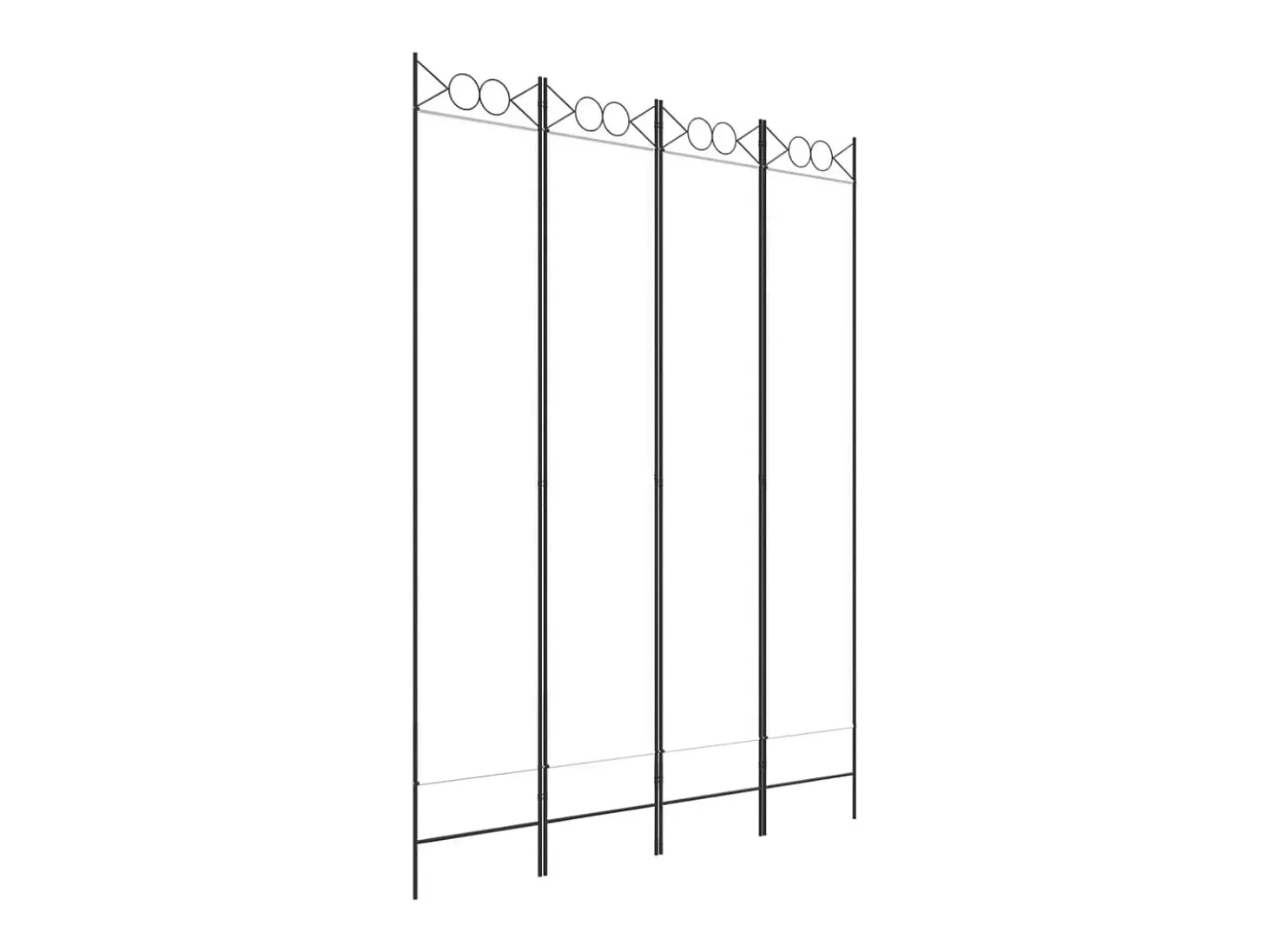 Mampara divisoria de 4 paneles Tela Blanca 160x220 cm