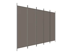 Mampara divisoria de 5 paneles Antracita 250x220 cm Tejido