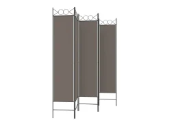 Mampara divisoria de 5 paneles Antracita 200x200 cm Tejido
