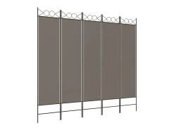 Mampara divisoria de 5 paneles Antracita 200x200 cm Tejido