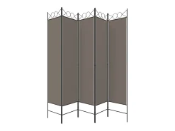 Mampara divisoria de 5 paneles Antracita 200x200 cm Tejido