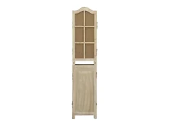 Mampara divisoria de 4 paneles Marrón 140x165 cm Tela