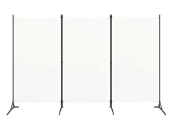 Mampara divisoria de 3 paneles Tela Blanca 260x180 cm