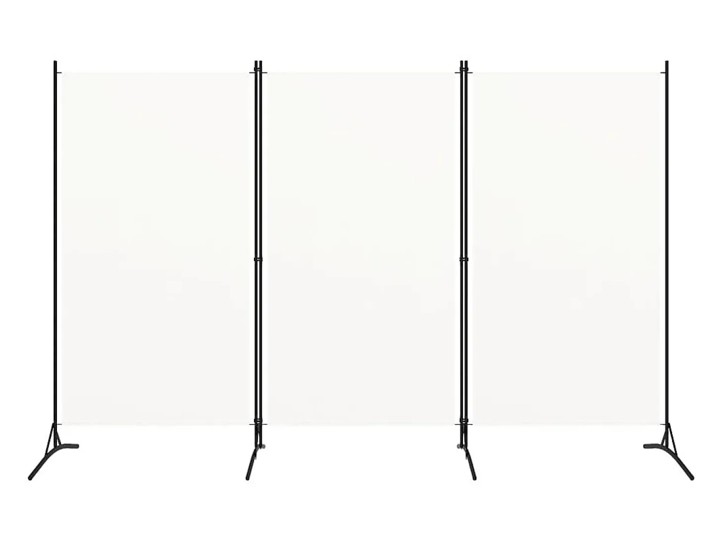 Mampara divisoria de 3 paneles Tela Blanca 260x180 cm