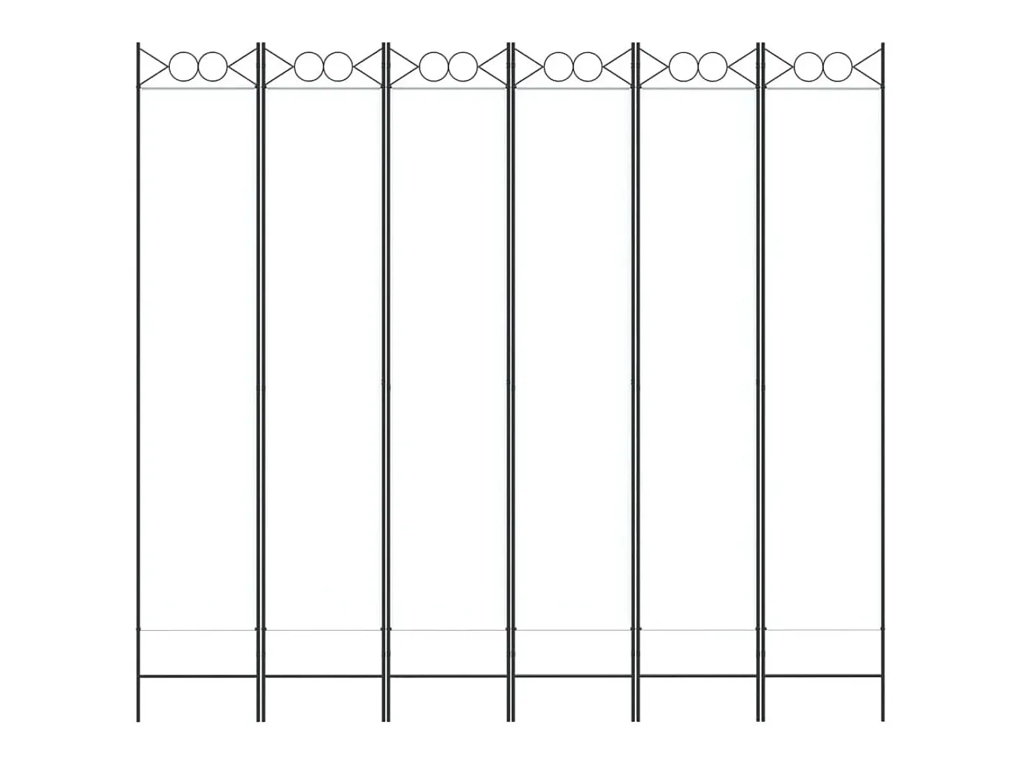 Mampara divisoria de 6 paneles Tela Blanca 240x220 cm