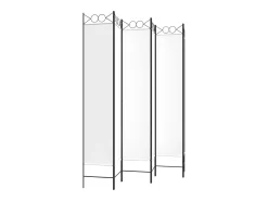 Mampara divisoria de 6 paneles Tela Blanca 240x220 cm