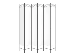 Mampara divisoria de 6 paneles Tela Blanca 240x220 cm