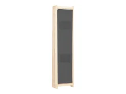 Mampara divisoria de 6 paneles Gris 240 x 170 x 4 cm Tela