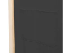 Mampara divisoria de 6 paneles Gris 240 x 170 x 4 cm Tela