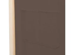 Mampara divisoria de 5 paneles Marrón 200 x 170 x 4 cm Tela