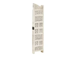 Mampara divisoria de 4 paneles Blanco 160x165 cm Madera de mango