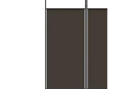 Mampara divisoria de 5 paneles Marrón 250x220 cm Tela