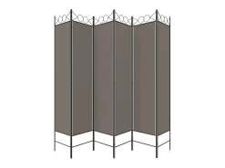 Mampara divisoria de 6 paneles Antracita 240x200 cm Tejido