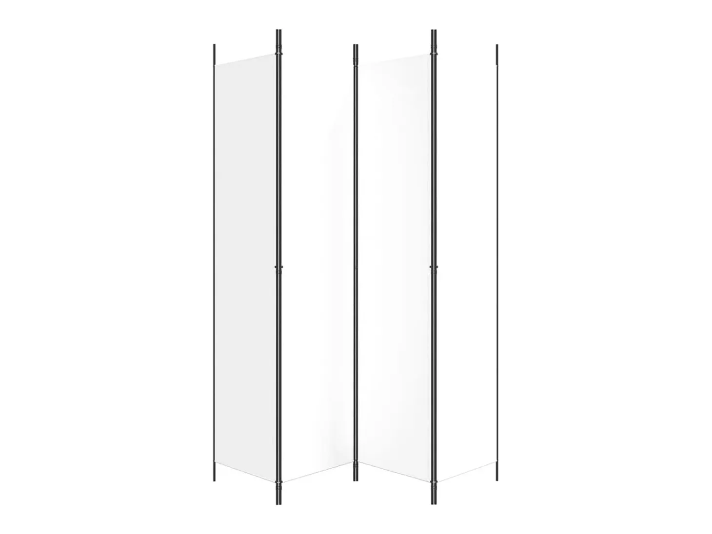 Mampara divisoria de 4 paneles Tela Blanca 200x220 cm