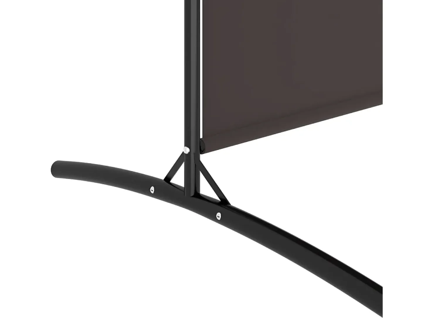 Mampara divisoria de 2 paneles Marrón 348x180 cm Tela