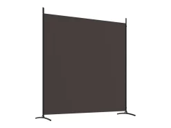 Mampara divisoria de 2 paneles Marrón 348x180 cm Tela