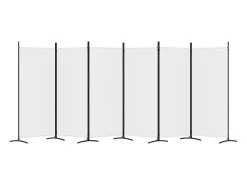Mampara divisoria de 6 paneles Tela Blanca 520x180 cm