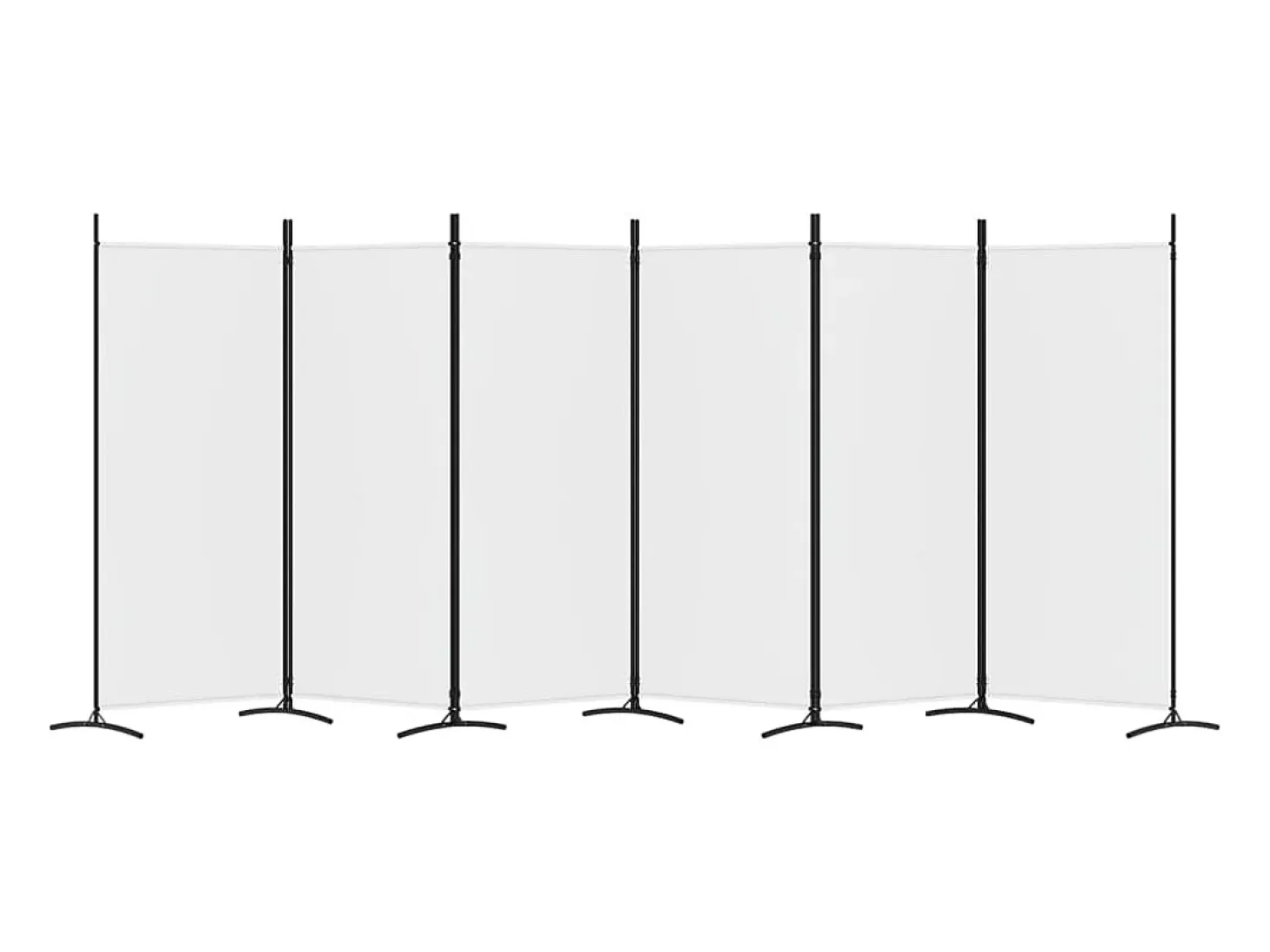 Mampara divisoria de 6 paneles Tela Blanca 520x180 cm