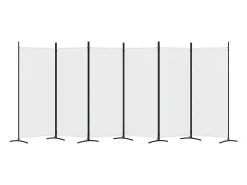 Mampara divisoria de 6 paneles Tela Blanca 520x180 cm