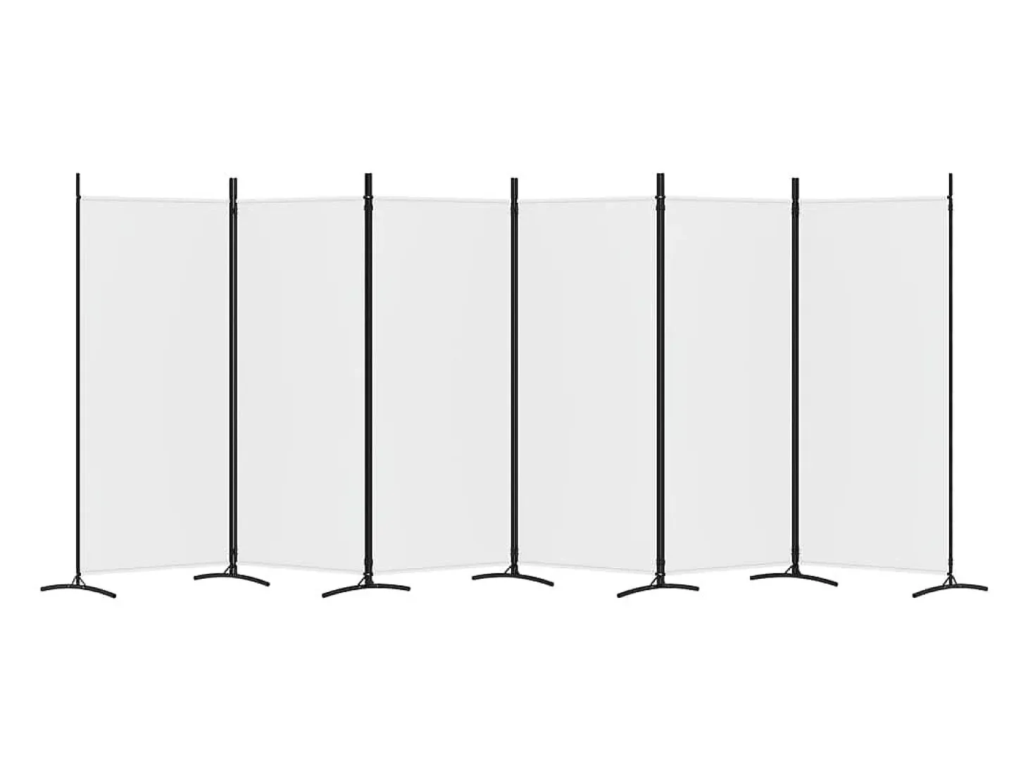 Mampara divisoria de 6 paneles Tela Blanca 520x180 cm
