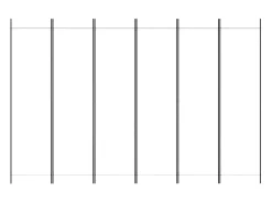 Mampara divisoria de 6 paneles Tela Blanca 300x200 cm